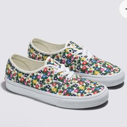 Floral vans size 8