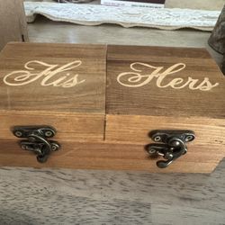 His And Hers Wooden Box