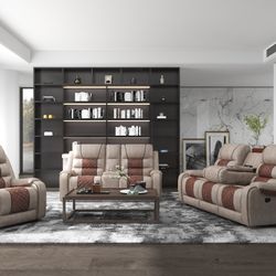 Modern Leather Reclining Sofa & Sofa Love 