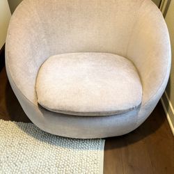Cozy Chair, Poly, Distressed Velvet, Mauve, West elm 