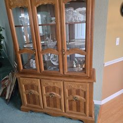 China closet curio cabinet 50 X 72 X 17