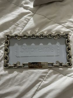 SUPREME SILVER CHAIN LICENSE PLATE COVER for Sale in