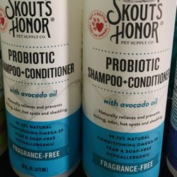 2 - 16 Oz. NEW Skout’s Probiotic Doggie Shampoo