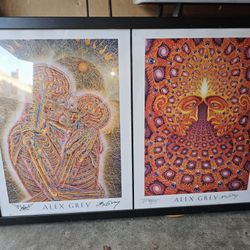 Alex Grey Signed And Framed Artwork