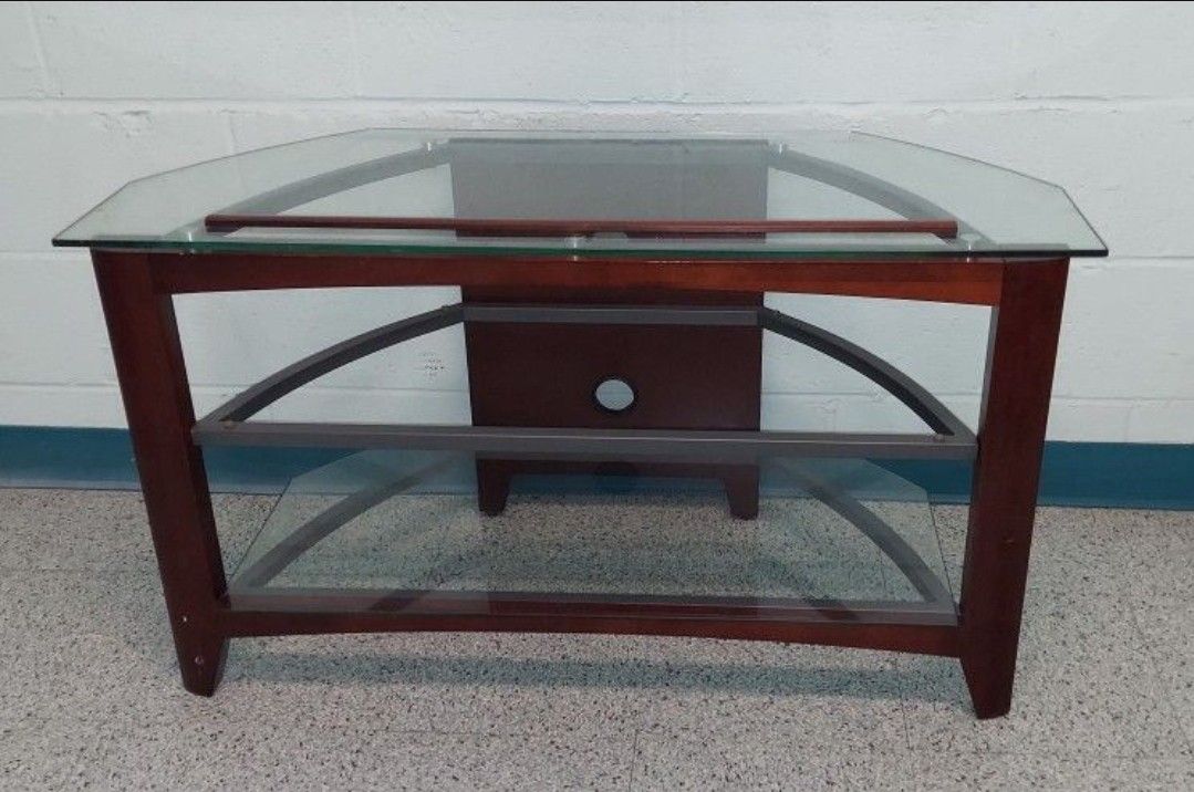 TV Console Media Glass Table