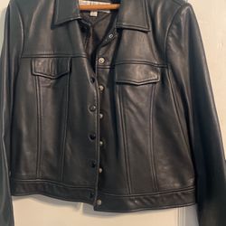 Black, Leather Jacket