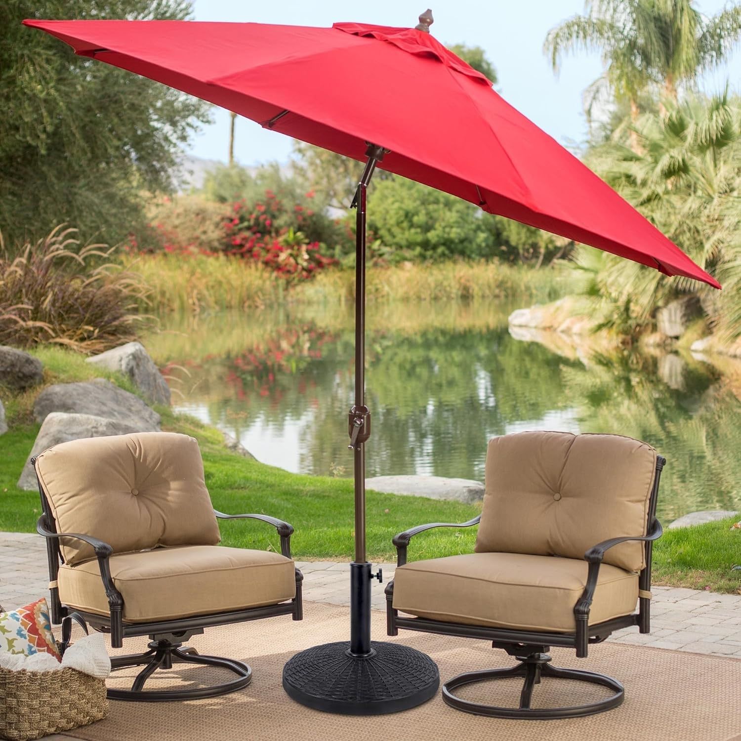 Patio Umbrella With Base Stand