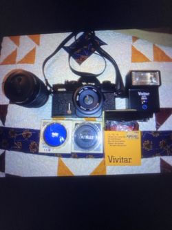 Vintage Film Camera Lot — Vivitar 2200, Argus C3, Polaroid Land Camera + More