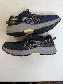 ASICS GEL-Venture 10 Mens Trail Running Shoes Size 8.5 Blue Yellow Sneaker