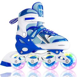 Enobar Children's Inline Skates for Kids Adjustable Inline Skates with Light ...
