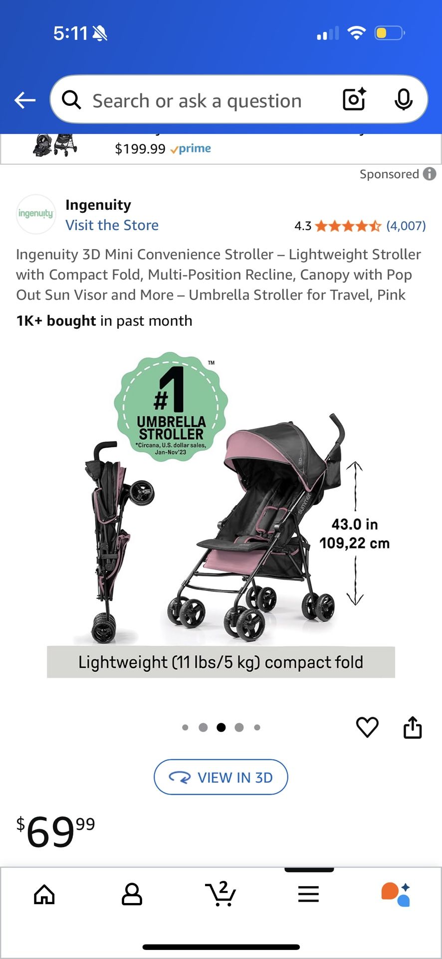 Pink Stroller