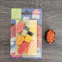 Sushi Eraser set & magnet