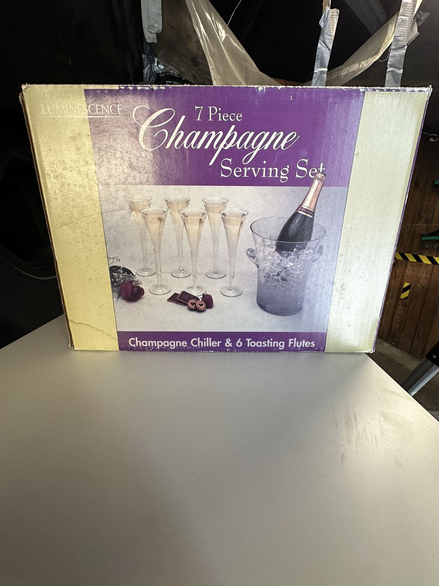 Luminescence 7 Piece Champagne Serving Set