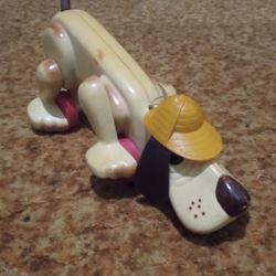 VTG Original Romper Room "Digger the Hound Dog Detective Pull Toy