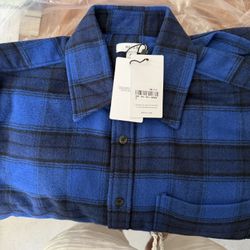 Reiss Brand New Blue Check Shirt XL