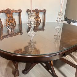 Beautiful Dining Table With 4 Luxury chairs (Table with 2 leaves)