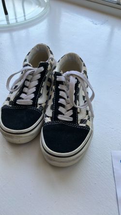 Children’s Vans old Skool checkered suede black and white