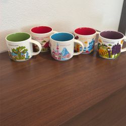 Disney You Are Here Starbucks Mugs Set - Less Than $10 Each