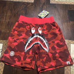Red bape shorts