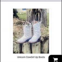 Tanner Mark Boots, White Glitter, Girls Size 13