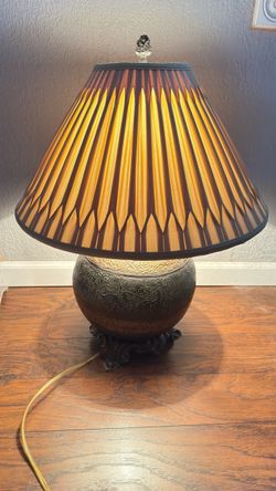 Vintage John Richard Embossed Metal Lamp