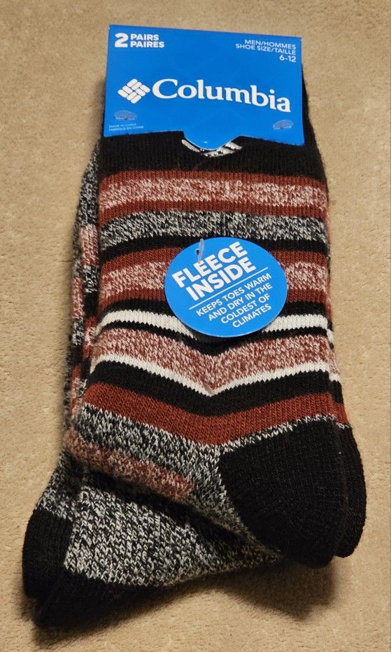 Men's Fleece Socks, Size 6-12