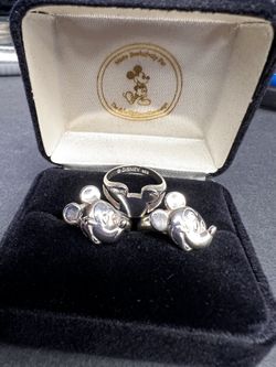 Vintage sterling silver , Mickey Mouse Rings (3)