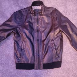 Calvin Klein Faux Leather Jacket Mens Size Medium
