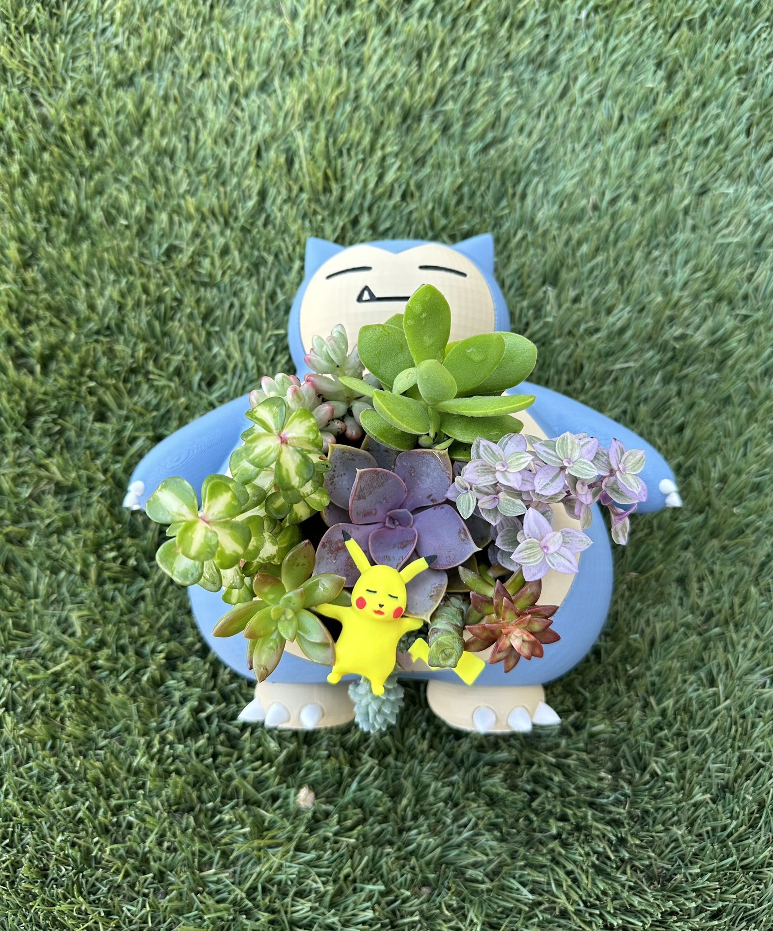 Snorlax 3D Printed Planter & Succulent Plants