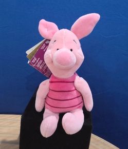 Disney Store Mini Beanbag PIGLET w/sound 8" Plush