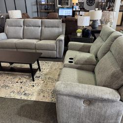 OM• $38 Initial • Brand New Power Reclining Sofa And Loveseat 