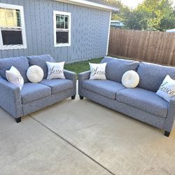 Sofa And Loveseat Gray Color Great Condition Super Clean And Comfy 