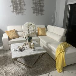 Sofá cama + mesa de centro moderna 