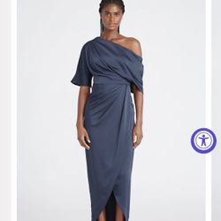 Theia Rayna One Shoulder Draped Gown size 14