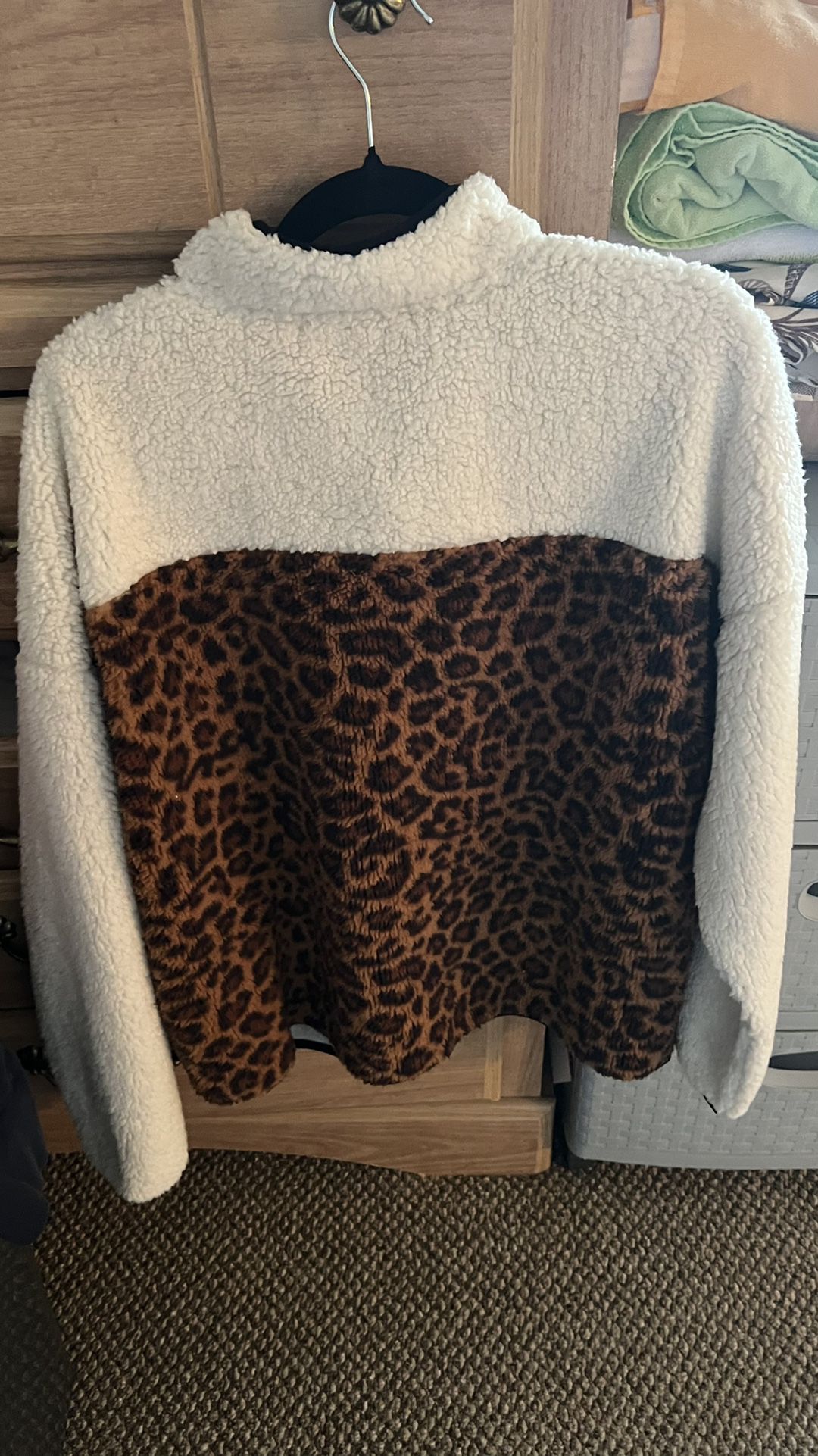 Leopard Fleece Jacket 