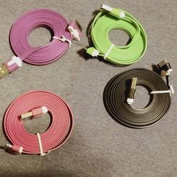 LOT OF Four(4)x for iPhone 4 4S USB CABLES 6FT EXTRA LONG DATA SYNC iPOD TOUCH