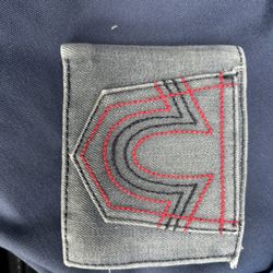 True Religion Grey Denim Wallet