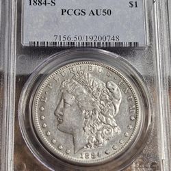 1884 S Morgan Silver Dollar 