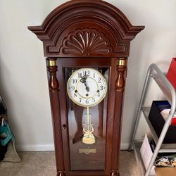 Howard Miller Jennison Mahogany Triple Chime Wall Clock 612-221