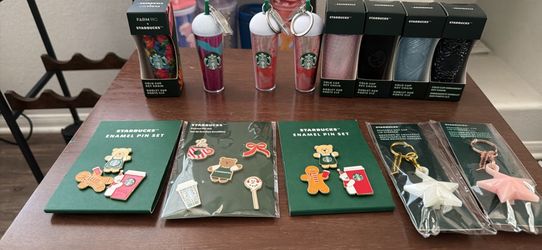 New Starbucks Merch, Pins and Keychains
