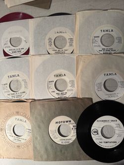 Lot of nine white label promo 45’s all soul