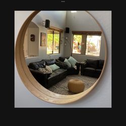 IKEA Shelf Mirror - Natural Wood - Large