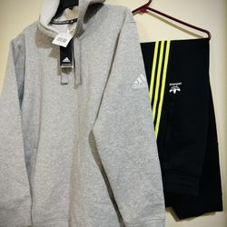 ADIDAS Fleece Hoodie & Winterized Jogging Pants