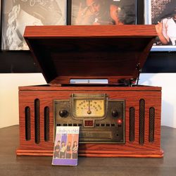Crosley CR704A-PA Record Music Player CD Cassette Turntable AM/FM Radio