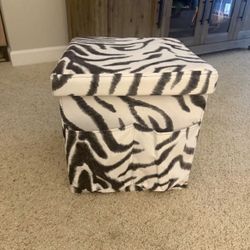 Zebra Ottoman 