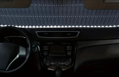 Retractable car sunshade with uv protection, small size