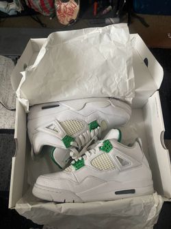 Air Jordan retro 4 green metallic size 8 men