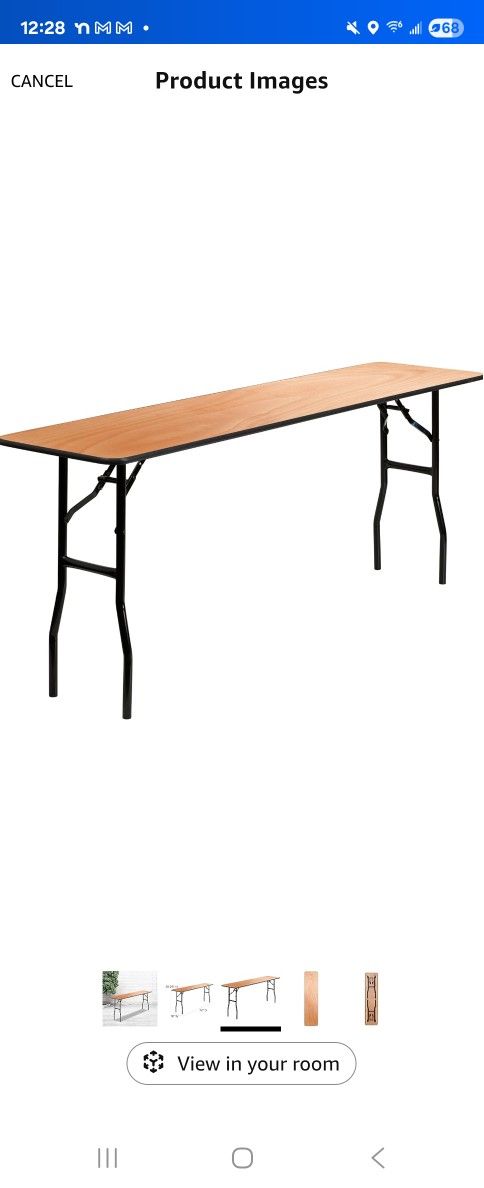 2ft X 6ft Wood Folding Tables