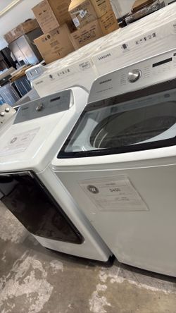 Samsung Gas Dryer and Samsung Topload Washer