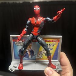 spiderman 2001 figure with billboard base 
